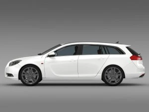 opel insignia biturbo sports tourer 2013 3D Model