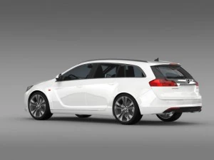 opel insignia biturbo sports tourer 2013 3D Model