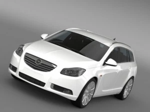 opel insignia turbo 4x4 sports tourer 2013 3D Model