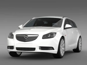 opel insignia turbo 4x4 sports tourer 2013 3D Model