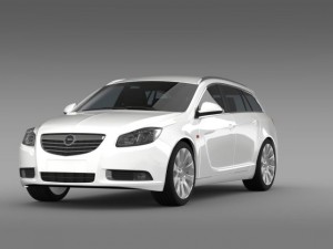 opel insignia turbo 4x4 sports tourer 2013 Modello 3D