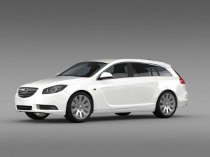 opel insignia turbo 4x4 sports tourer 2013 Modello 3D