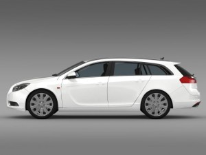 opel insignia turbo 4x4 sports tourer 2013 Modello 3D
