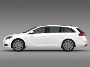 opel insignia turbo 4x4 sports tourer 2013 3D Model