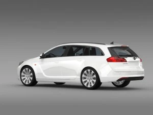 opel insignia turbo 4x4 sports tourer 2013 3D Model