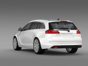 opel insignia turbo 4x4 sports tourer 2013 Modello 3D