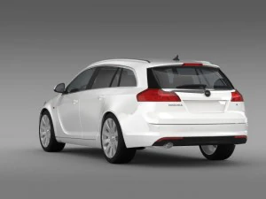 opel insignia turbo 4x4 sports tourer 2013 3D Model