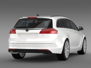 opel insignia turbo 4x4 sports tourer 2013 Modello 3D