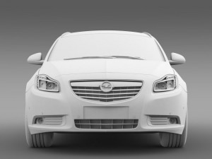 opel insignia turbo 4x4 sports tourer 2013 Modello 3D