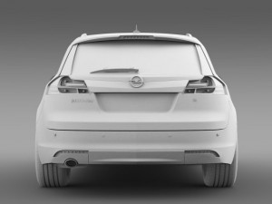 opel insignia turbo 4x4 sports tourer 2013 Modello 3D