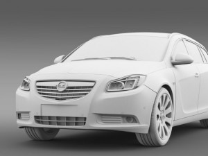 opel insignia turbo 4x4 sports tourer 2013 Modello 3D