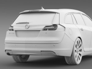 vauxhall insignia 4x4 sports tourer 2013 3D 模型
