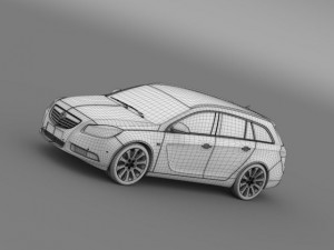 vauxhall insignia 4x4 sports tourer 2013 3D 模型