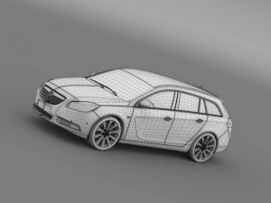 vauxhall insignia 4x4 sports tourer 2013 3D Model