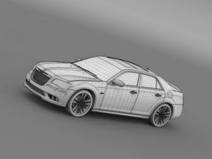 chrysler 300 srt8 satin vapor lx2 2014 3D Model