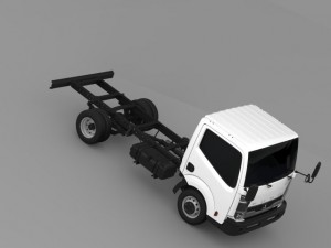 mitsubishi fuso canter guts chassi 2015 3D Model