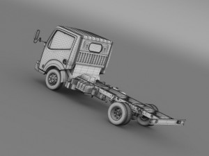 mitsubishi fuso canter guts chassi 2015 3D Model