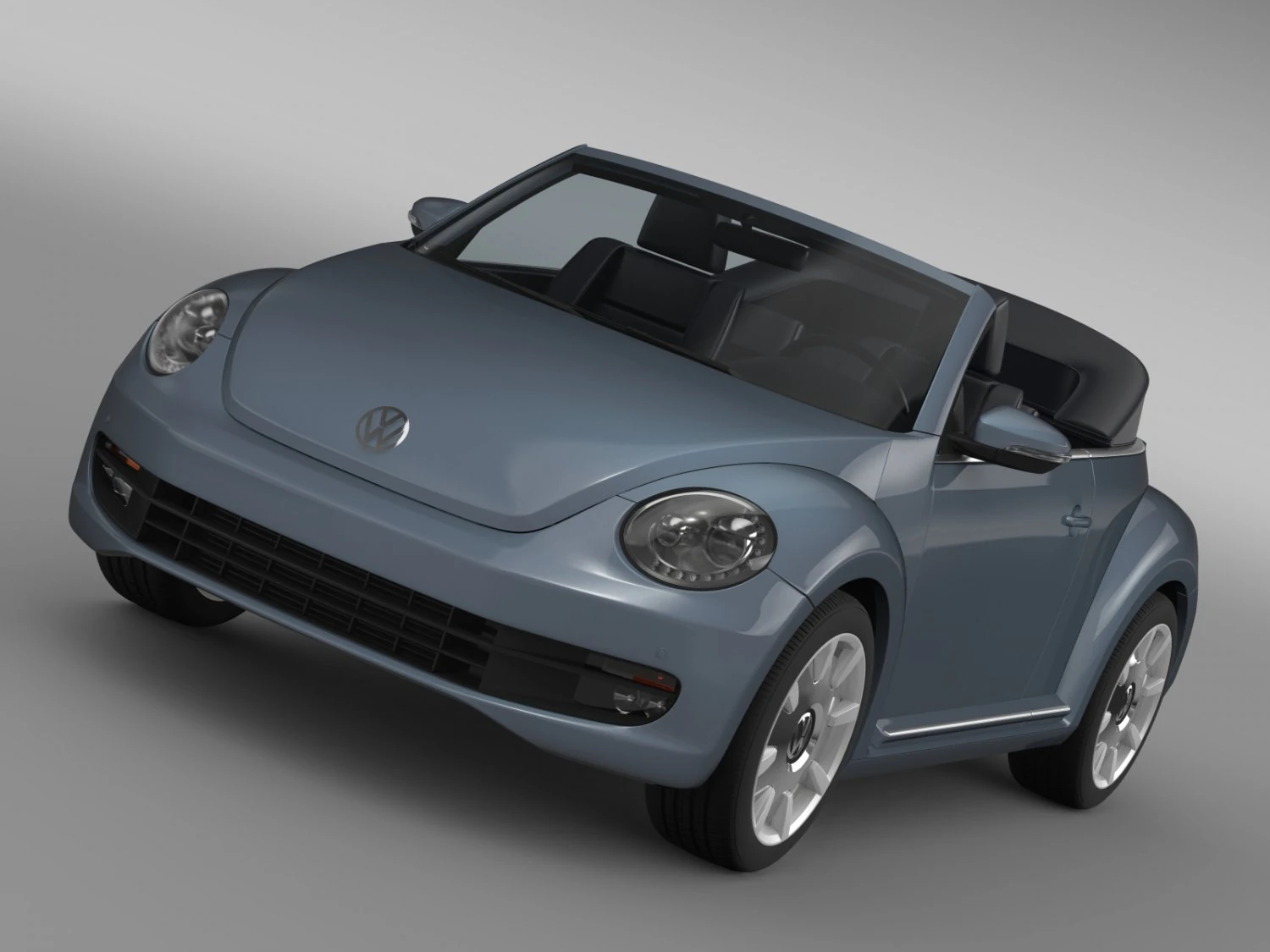vw beetle cabriolet denim concept 2015 3D Model .c4d .max .obj .3ds .fbx .stl .blend