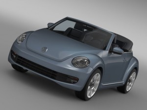 vw beetle cabriolet denim concept 2015 3D Model