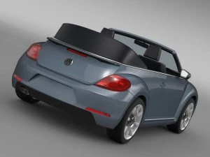 vw beetle cabriolet denim concept 2015 3D Model