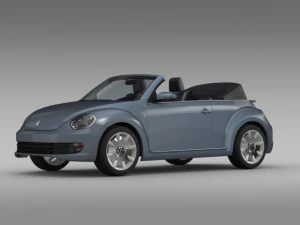 vw beetle cabriolet denim concept 2015 3D Model