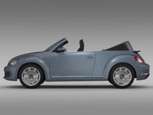 vw beetle cabriolet denim concept 2015 3D 모델
