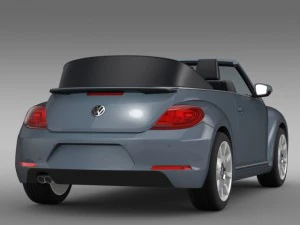 vw beetle cabriolet denim concept 2015 3D Model