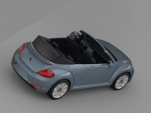 vw beetle cabriolet denim concept 2015 3D Model