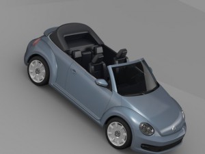 vw beetle cabriolet denim concept 2015 3D 모델