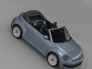 vw beetle cabriolet denim concept 2015 3D Model