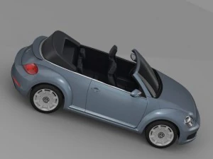 vw beetle cabriolet denim concept 2015 3D Model