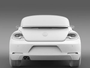 vw beetle cabriolet denim concept 2015 3D Model