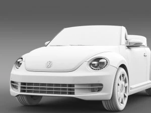 vw beetle cabriolet denim concept 2015 3D Model