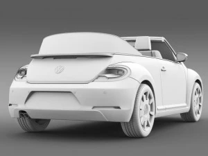 vw beetle cabriolet denim concept 2015 3D Model