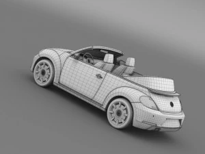 vw beetle cabriolet denim concept 2015 3D Model