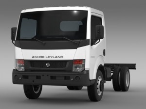 ashok leyland partner chassi 2015 3D 모델