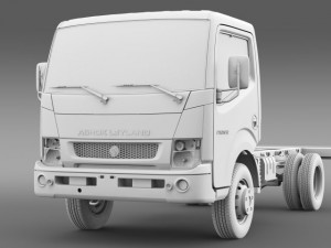 ashok leyland partner chassi 2015 3D 모델