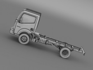 ashok leyland partner chassi 2015 3D 모델