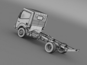 ashok leyland partner chassi 2015 3D 모델