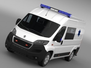 peugeot boxer van ambulance 2015 3Dモデル