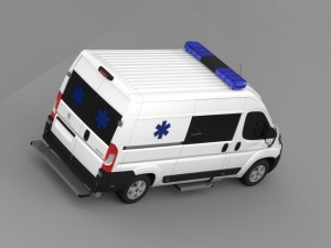 peugeot boxer van ambulance 2015 Model 3D