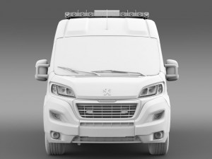 peugeot boxer van ambulance 2015 Model 3D