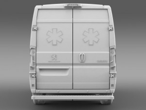 peugeot boxer van ambulance 2015 Model 3D