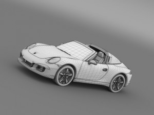 porsche 911 targa 4s exclusive 2015 Modello 3D