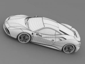 ferrari gtb 488 2015 3D Model