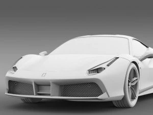 ferrari gtb 488 2015 3D Model