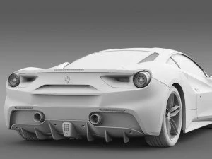 ferrari gtb 488 2015 3D Model