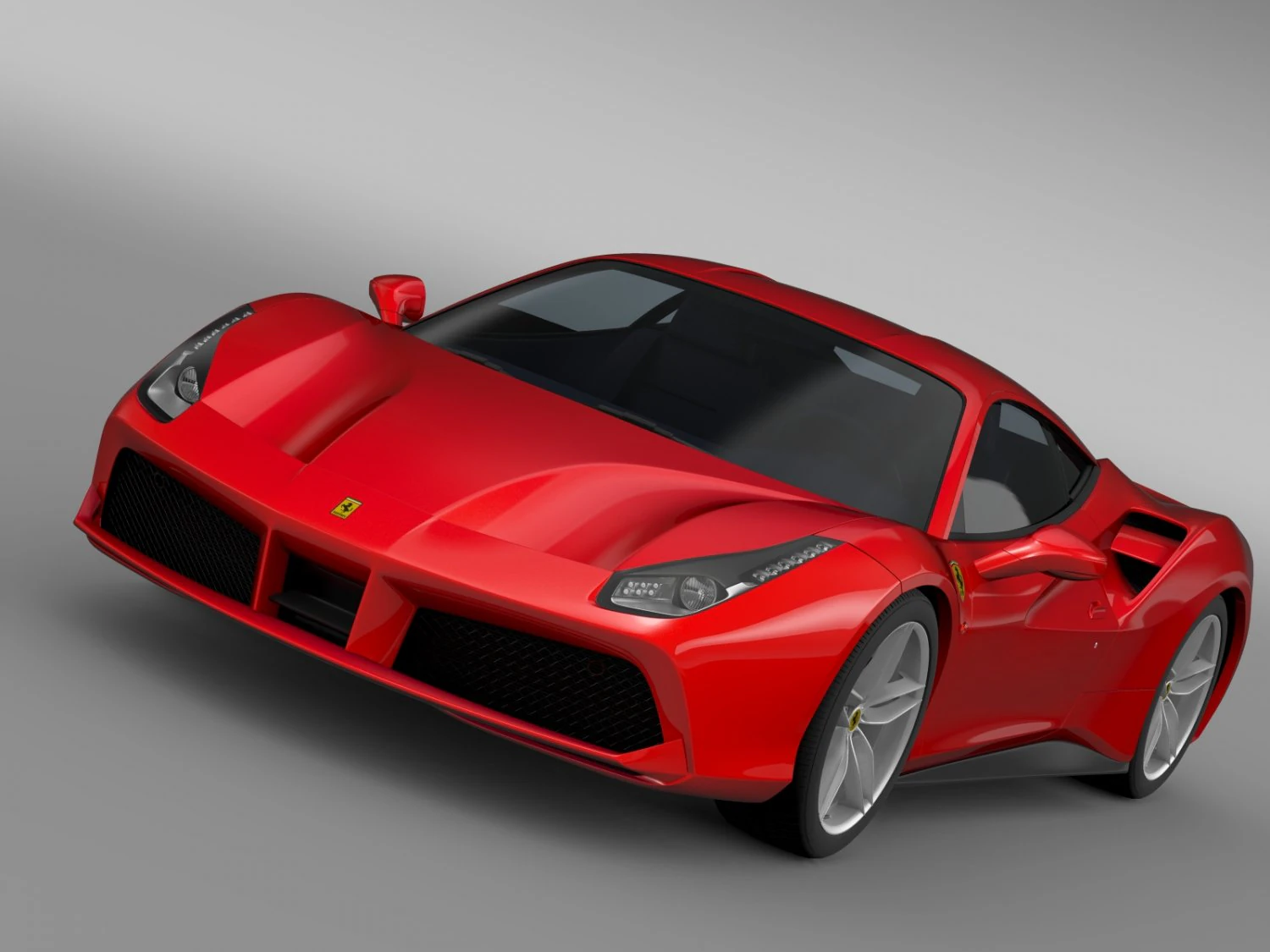 ferrari gtb 488 2015 3D Model .c4d .max .obj .3ds .fbx .stl .blend 