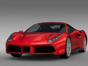 ferrari gtb 488 2015 3D Model