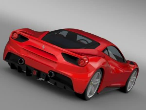 ferrari gtb 488 2015 3D Model